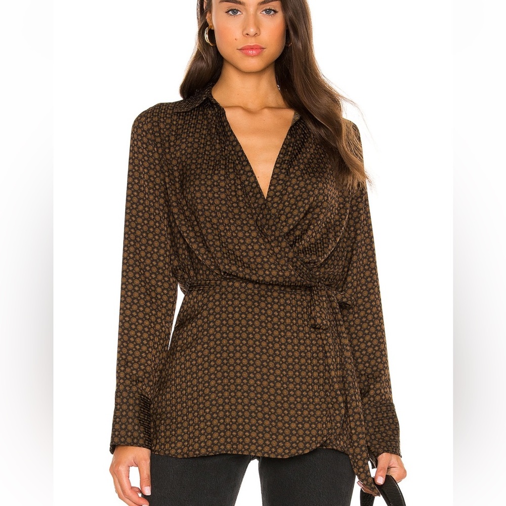 Free People Arlo Wrap Top in Twlight Combo